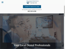 Tablet Screenshot of bloomingtondentalgroup.com